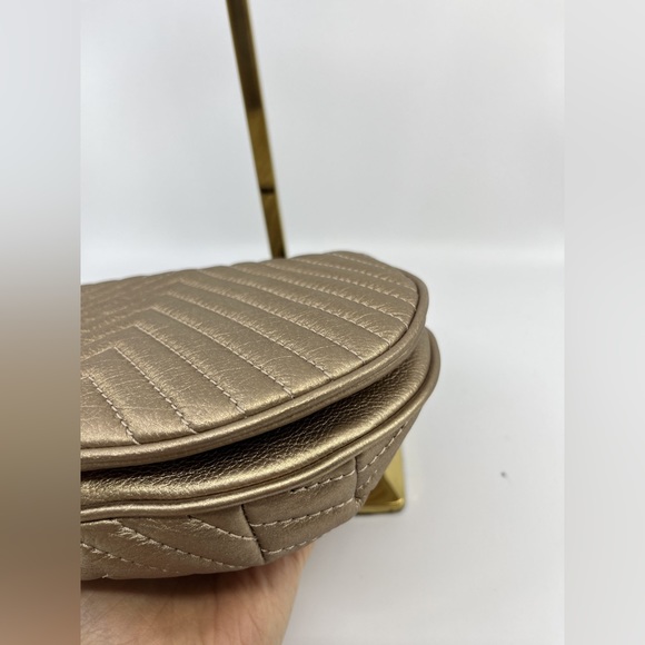 Chanel 2015 Runway Metallic Bronze Chevron Shoulder Bag - Picture 6 of 9